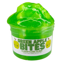 Load image into Gallery viewer, GREEN APPLE BITES-CLEAR SLIME